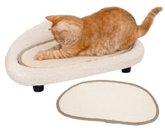MottPawer cat sisal scratcher bed in use, promoting claws maintenance and cozy lounging.
