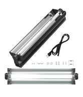 MouMouPurr T5 UVB fixture front view for compact desert terrarium lighting