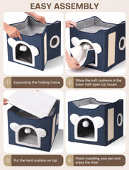 MOYLLOG cat house side scratch pad for scratching and play.