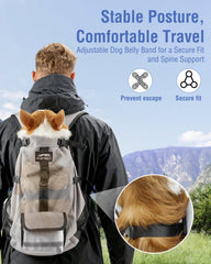 Moysoon dog backpack with removable waist bag keeps snacks and keys handy