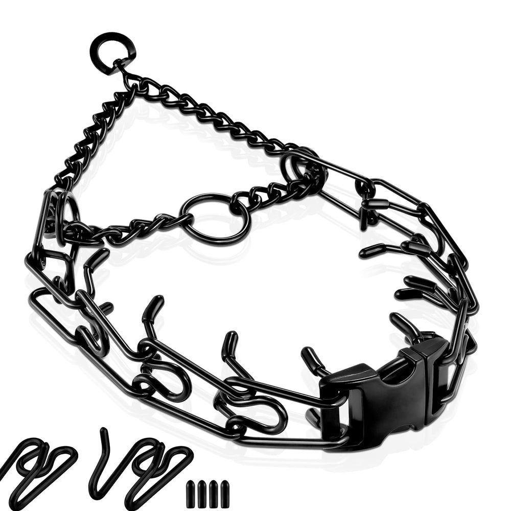 MR.BEEFOO Pinch Collar front view shows sturdy construction for training