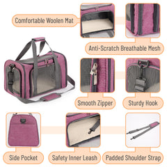 Mr. Pen pet carrier with soft lining for cozy comfort on every ride