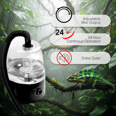 MRREPTILE Reptile Fogger Mister large-capacity tank reduces refills