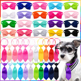 Mruq Pet 40pcs bow ties in vibrant colors for daily pet style