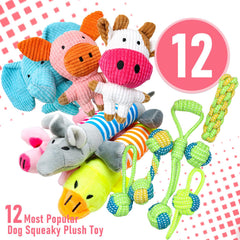 Mruq pet soft plush dog toys ideal for teething and gentle chewing