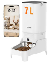 MUBBI automatic cat feeder with camera front view for precise portioning