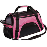 MuchL pet carrier side view highlighting breathable mesh for pet comfort on the go.