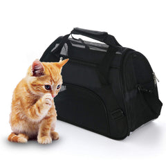 MuchL pet carrier with four-sided mesh enhances ventilation for travel comfort.