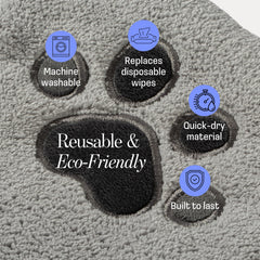 Muddi Mitt worn on hand enables easy reach underbelly