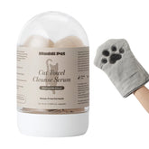 Muddi Pet cat waterless shampoo bottle with mitt boosts quick grooming between baths