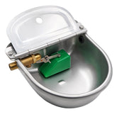 MUDUOBAN automatic dog water bowl 85oz in stainless steel enables steady outdoor hydration.