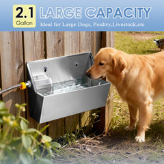 MUDUOBAN stainless steel waterer built for outdoor use and weather resistance