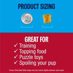 Beef Bites added to kibble as a flavorful meal mixer