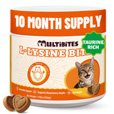 MULTIBITES chicken-flavored lysine treats support daily cat immunity and vitality