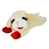 Multipet Lamb Chop 24-inch cream plush, ideal for big dogs' cuddly play.