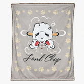 Multipet Lamb Chop Blanket front view shows plush fleece for warm, cozy naps