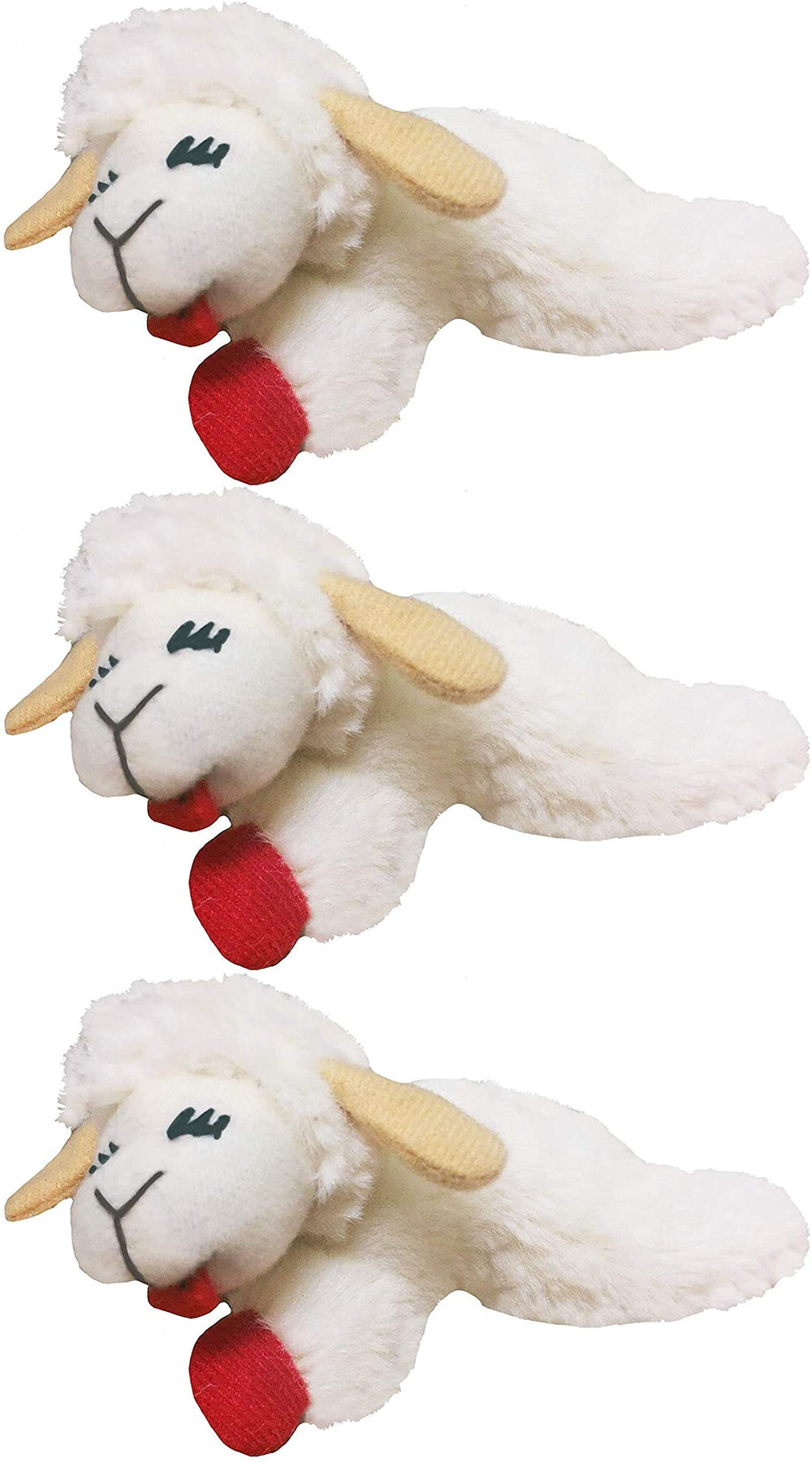 Multipet Lamb Chop cat toy with catnip for playful cats and cuddle sessions.