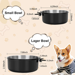 MultiOutools crate dog bowls clip installation demonstration for tool-free setup