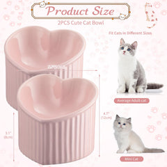 Mumufy elevated cat bowls reduce neck strain during meals.