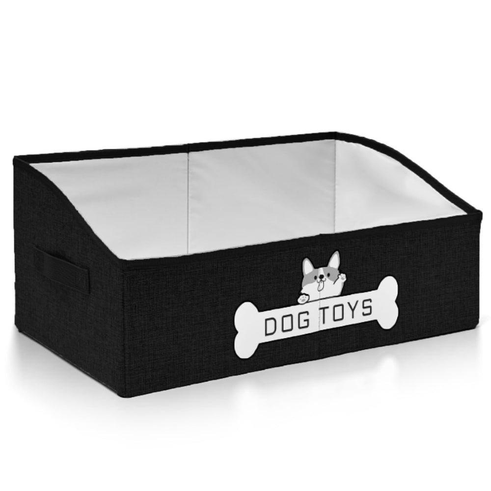 Mutiearo dog toy basket front view with easy-access design