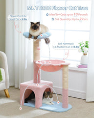 MUTTROS Flower Cat Tree hammock for cozy lounging and relaxation.