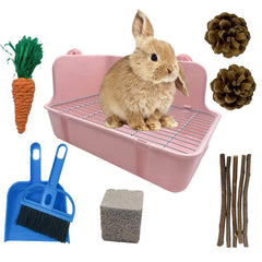 MUYG rabbit litter box toilet, compact for small pets and easy potty training.