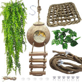 MUYG Lizard Coco Den hideout with coconut shell for a cozy gecko retreat