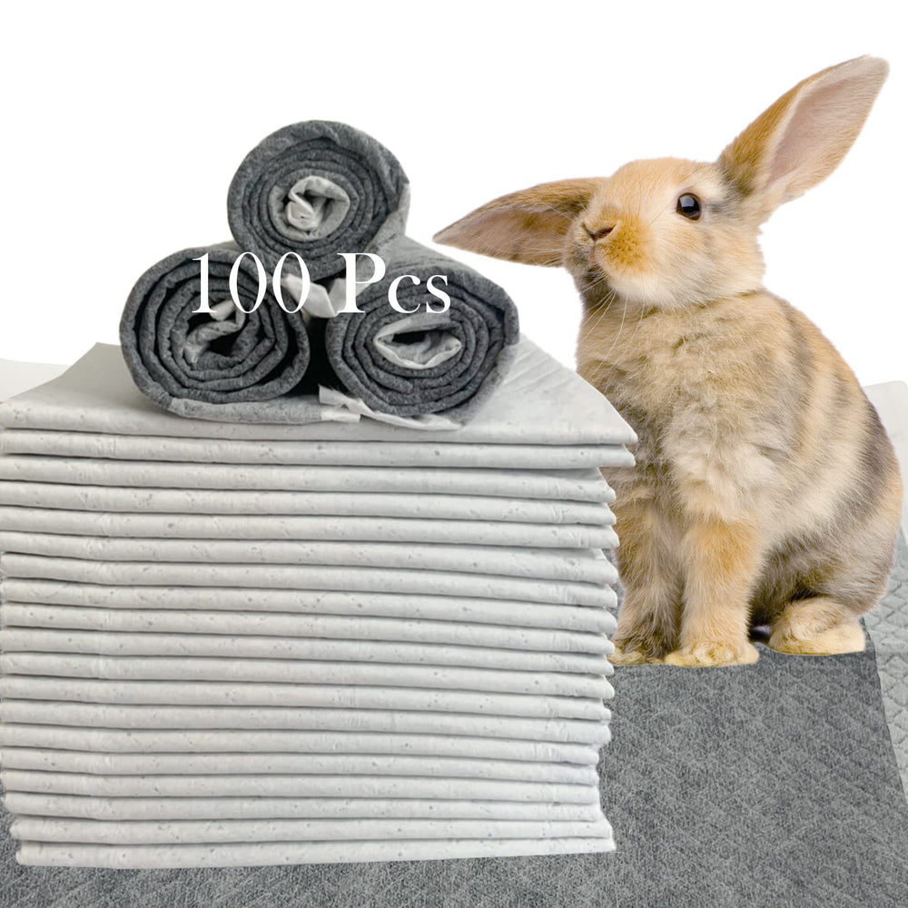 MUYG rabbit pee pad 13x18 inch showing absorbent bamboo charcoal odor control