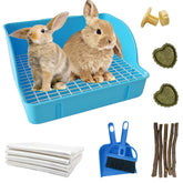 MUYG rabbit litter box blue, versatile design for simple potty training
