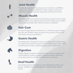 MVP Exceed hair-coat-shine pellets support a glossy, healthy-looking coat.