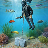 MWYZGmold floating fish tank decoration enhances underwater scenery with vivid character.