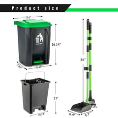 MXF 15L dog poop trash can with removable inner bucket for simple disposal
