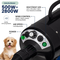 My Pet Command extendable hose provides flexible reach during grooming