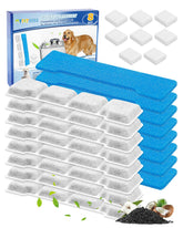 MyfatBoss dog water filter 8-set packaging highlights a complete replacement kit for SIBAYS and Kastty fountains
