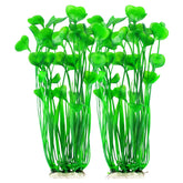 MyLifeUNIT tall green plastic fish tank plants for a natural vertical accent in any aquarium.