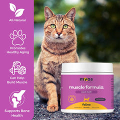 MYOS Feline Muscle Formula meal-sprinkle demonstrates easy integration into cat meals.