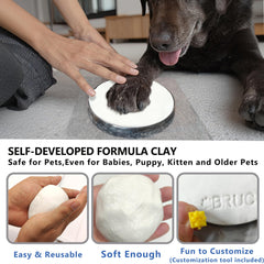 MYPAWLETS Pawprints Kit colorful ribbons and paint for personalized decoration.