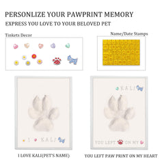 MYPAWLETS wooden dog picture frame with paw motif