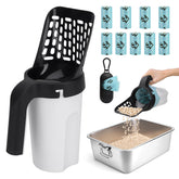 MYPIN cat litter scooper with holder for fast one-handed cleanup