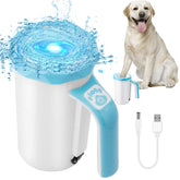 MYPIN rechargeable dog paw cleaner cup in blue for quick muddy paw cleaning
