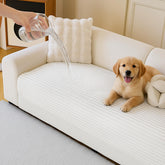 MYSKY HOME waterproof sofa cover protecting a dog-friendly living room