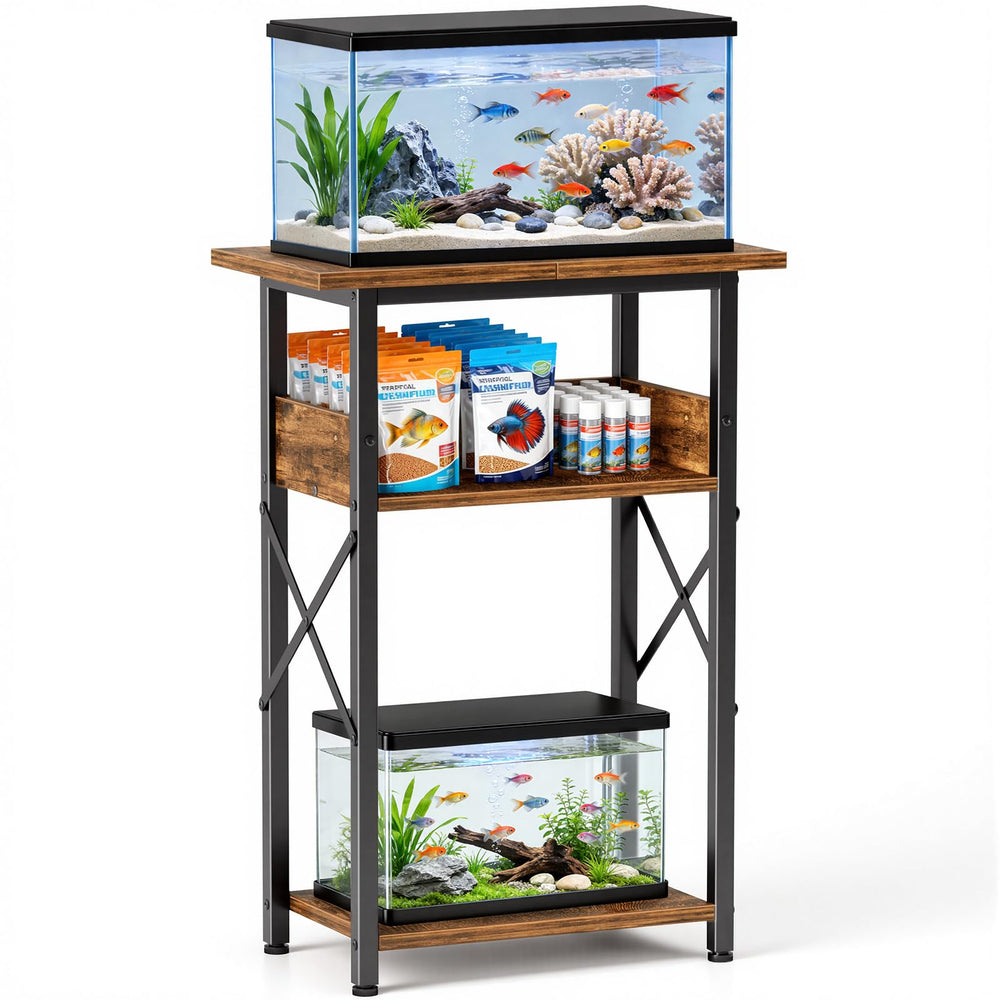 MZNZ 10-gallon fish tank stand top display for a clean and organized aquatic setup.