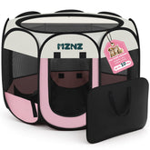 MZNZ dog-cat playpen folded compactly for easy storage.
