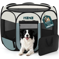 MZNZ dog playpen foldable pop-up in carry bag for easy transport