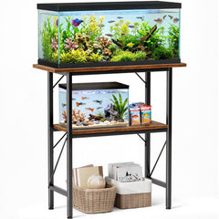 MZNZ fish tank stand full view highlights a stable 30-inch base for 20-30 gallon tanks