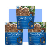 N-Bone puppy teething ring peanut butter closeup promotes soothing gum relief.