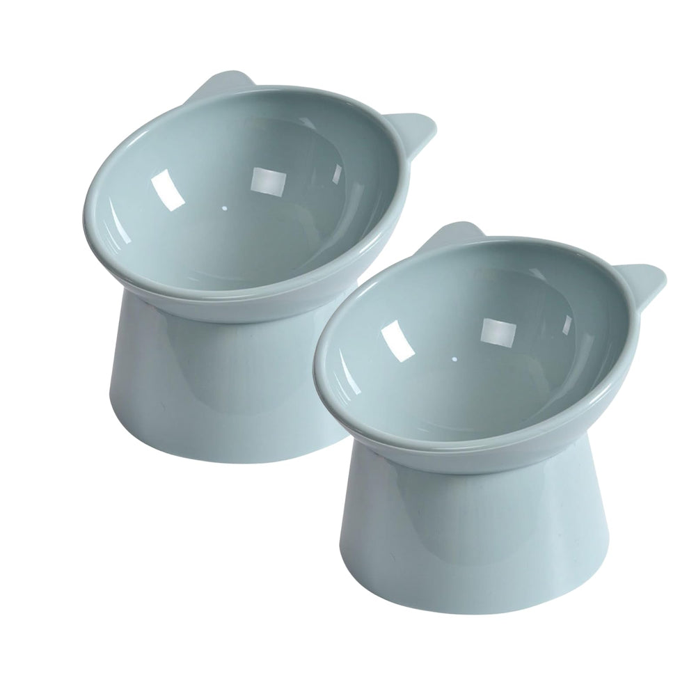 NABOKIO tilted elevated cat food bowl with whisker-friendly slant improves feeding and reduces mess