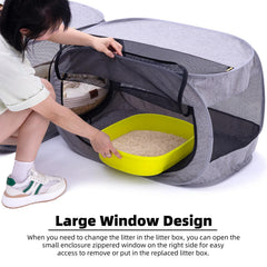 NAFU corner cat playpen breathable sides provide airflow and pet comfort.
