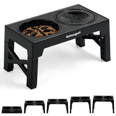 NAHANGPET elevated slow feeder stand at full height for comfortable big-dog meals