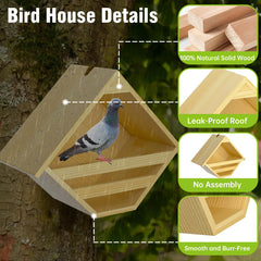 Nalwort Dove Nesting Box hanging rope shows easy outdoor installation